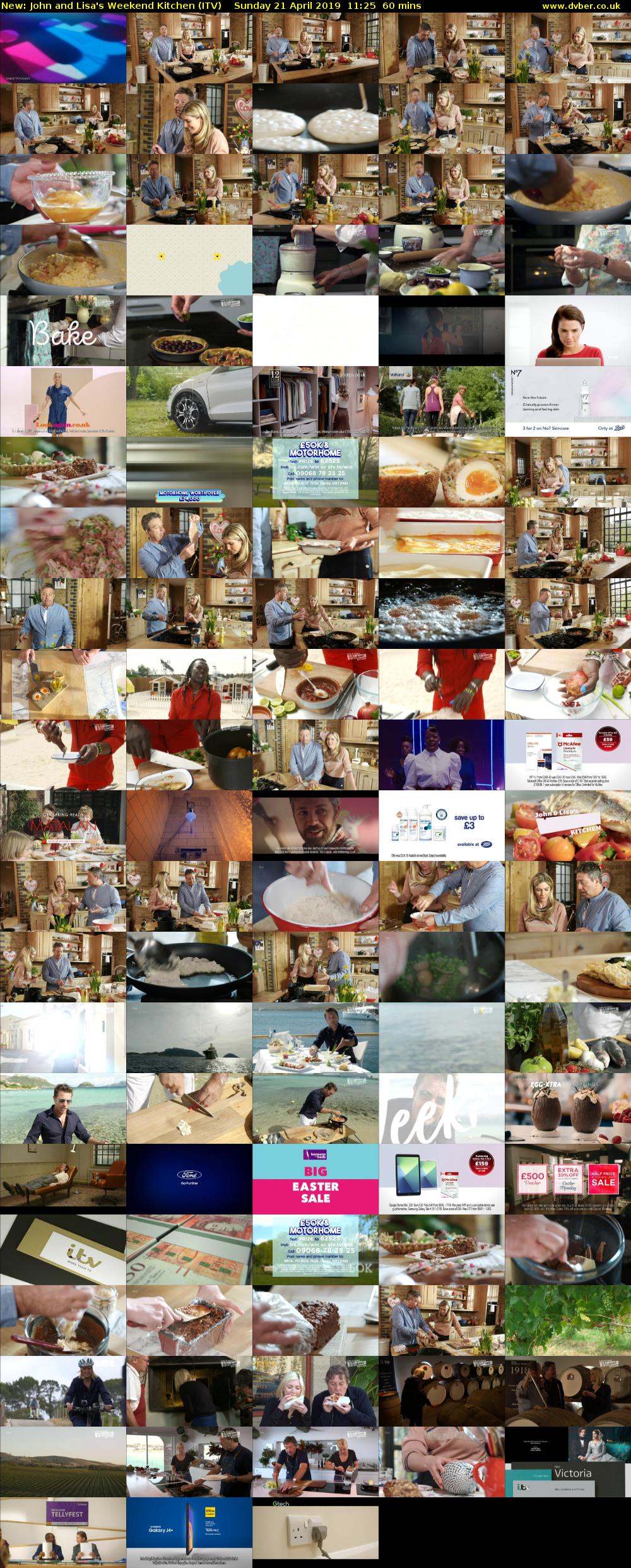 John and Lisa's Weekend Kitchen (ITV) Sunday 21 April 2019 11:25 - 12:25