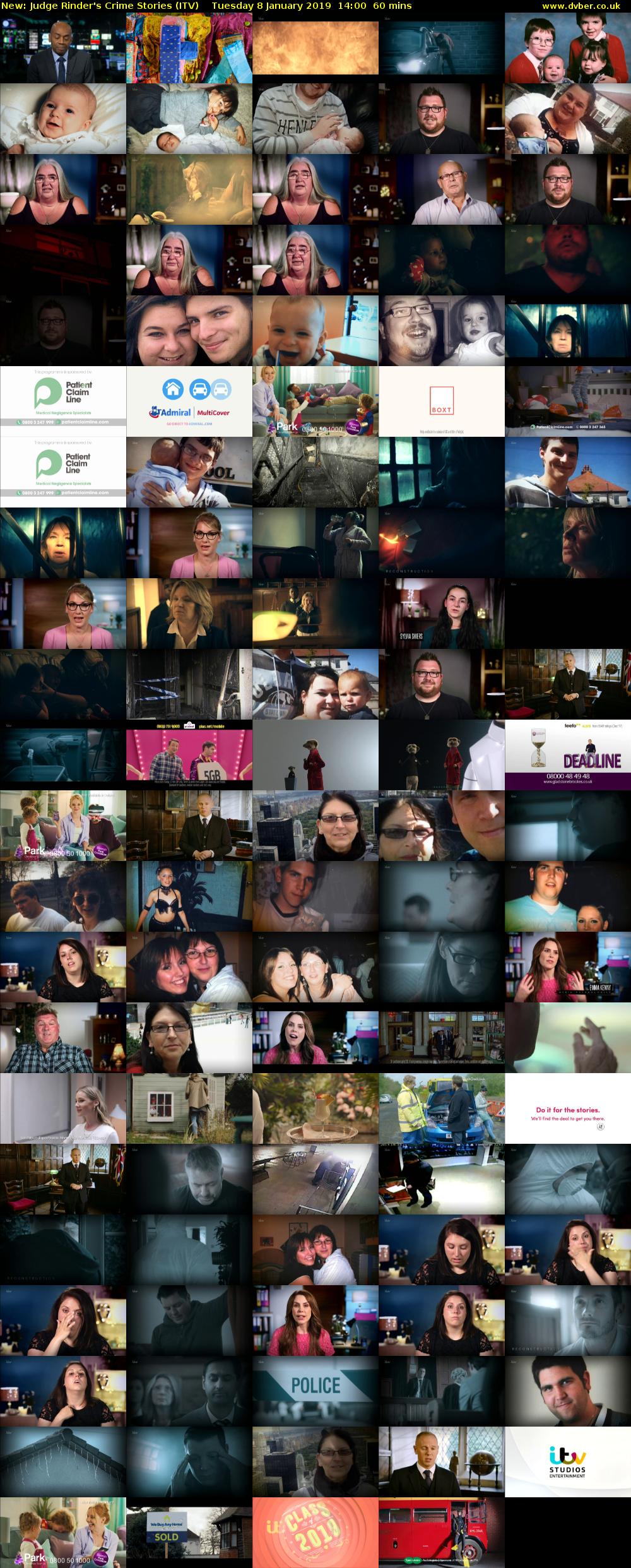 Judge Rinder's Crime Stories (ITV) Tuesday 8 January 2019 14:00 - 15:00