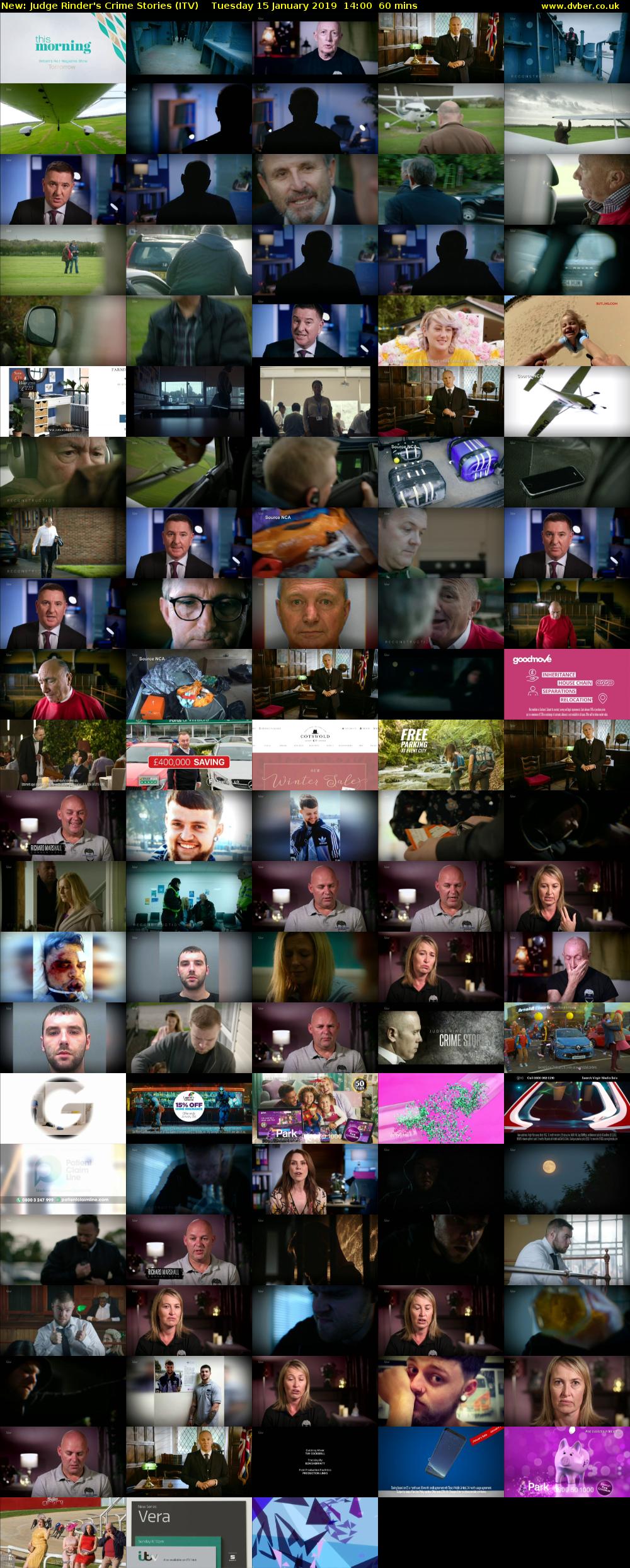 Judge Rinder's Crime Stories (ITV) Tuesday 15 January 2019 14:00 - 15:00