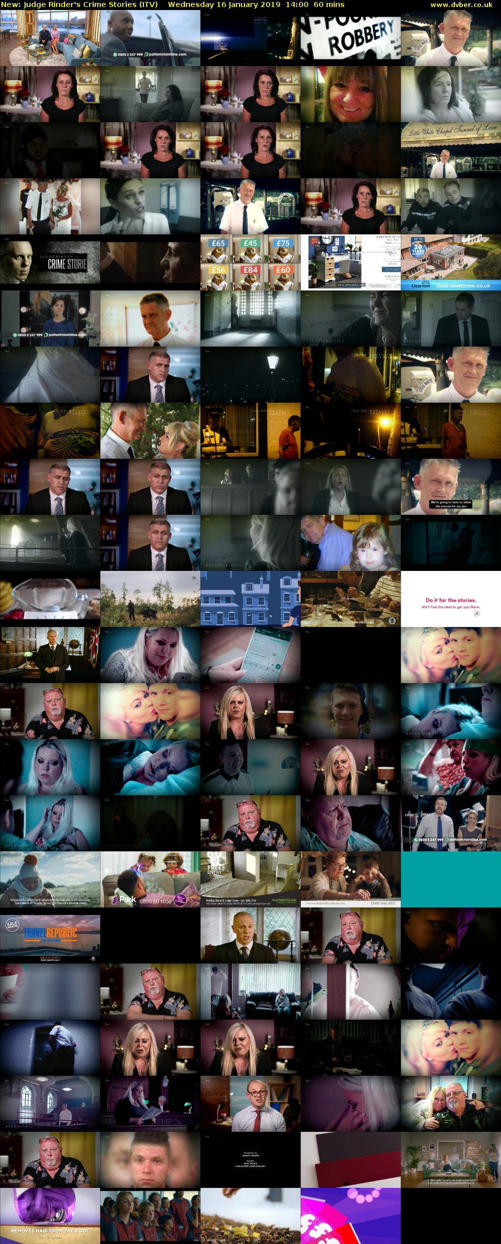 Judge Rinder's Crime Stories (ITV) Wednesday 16 January 2019 14:00 - 15:00