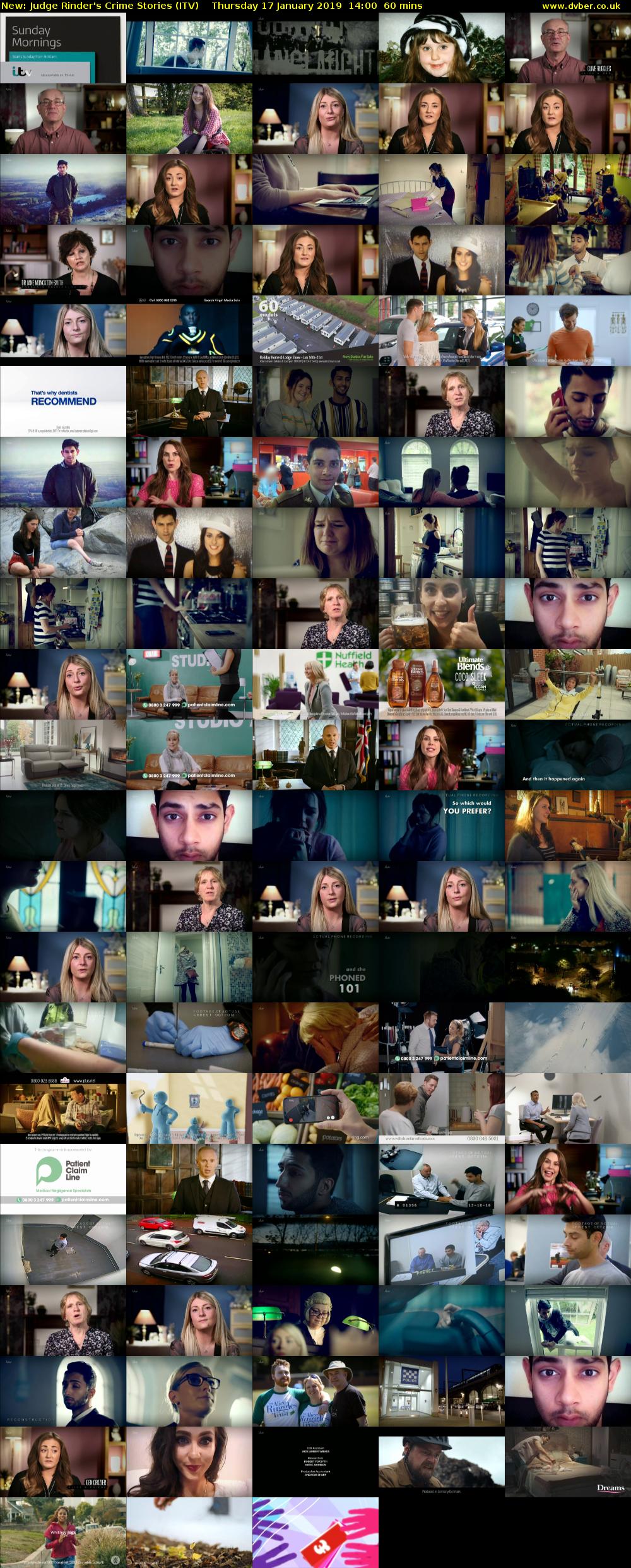 Judge Rinder's Crime Stories (ITV) Thursday 17 January 2019 14:00 - 15:00