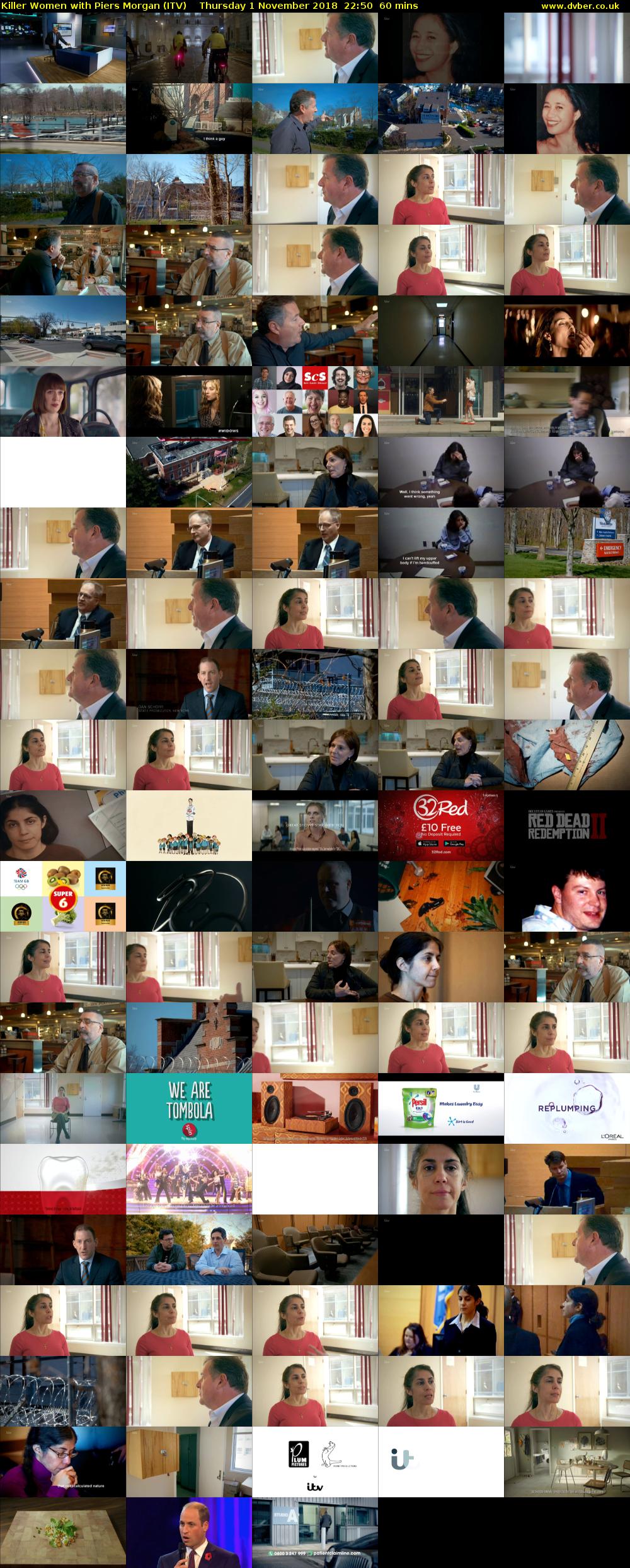 Killer Women with Piers Morgan (ITV) Thursday 1 November 2018 22:50 - 23:50