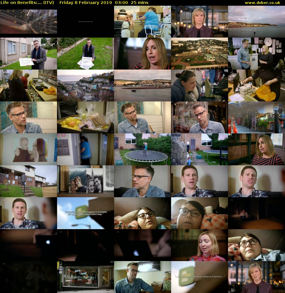 Life on Benefits:... (ITV) Friday 8 February 2019 03:00 - 03:25