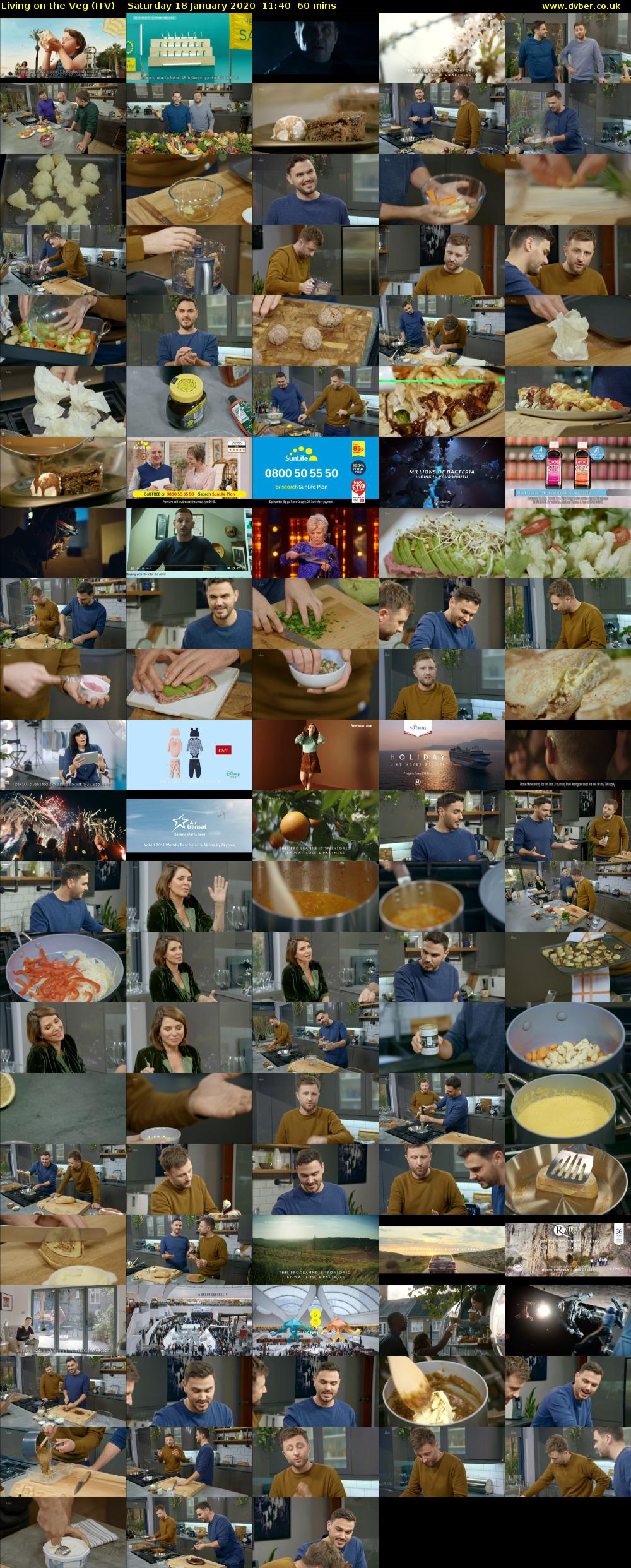 Living on the Veg (ITV) Saturday 18 January 2020 11:40 - 12:40