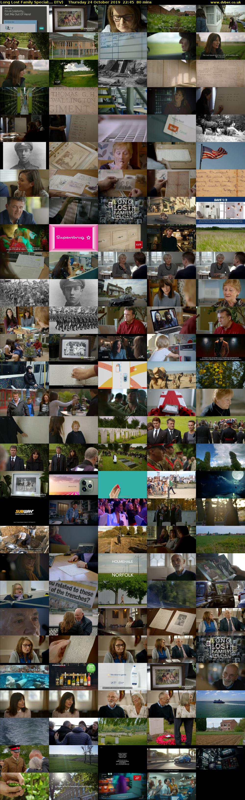 Long Lost Family Special:... (ITV) Thursday 24 October 2019 22:45 - 00:05