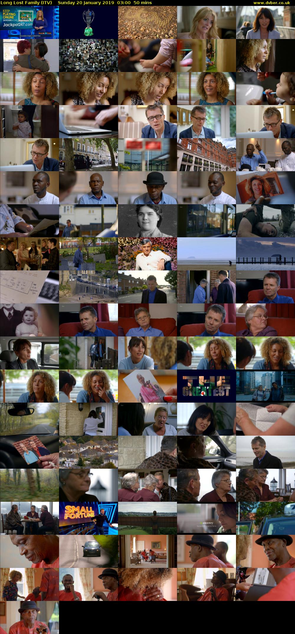 Long Lost Family (ITV) Sunday 20 January 2019 03:00 - 03:50