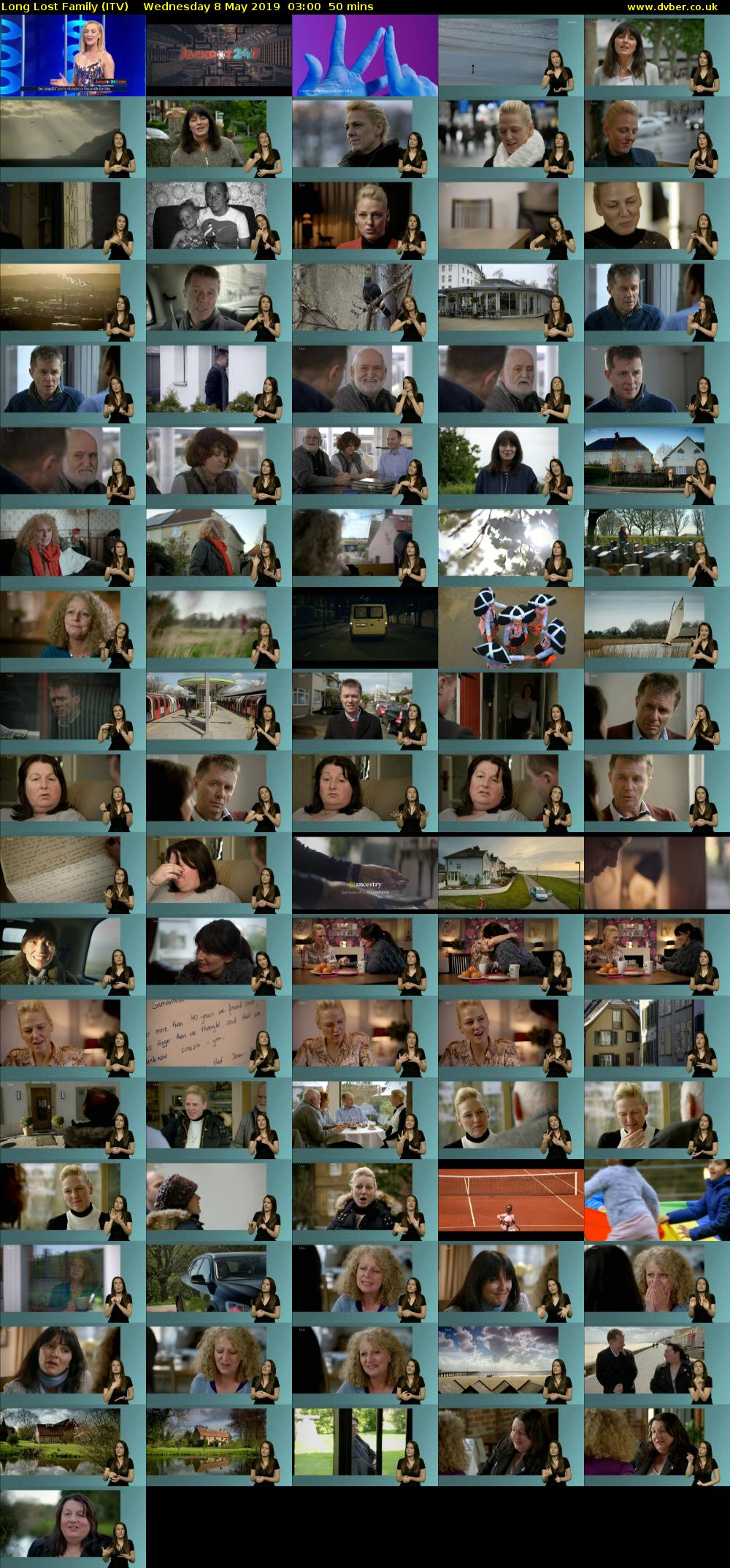 Long Lost Family (ITV) Wednesday 8 May 2019 03:00 - 03:50