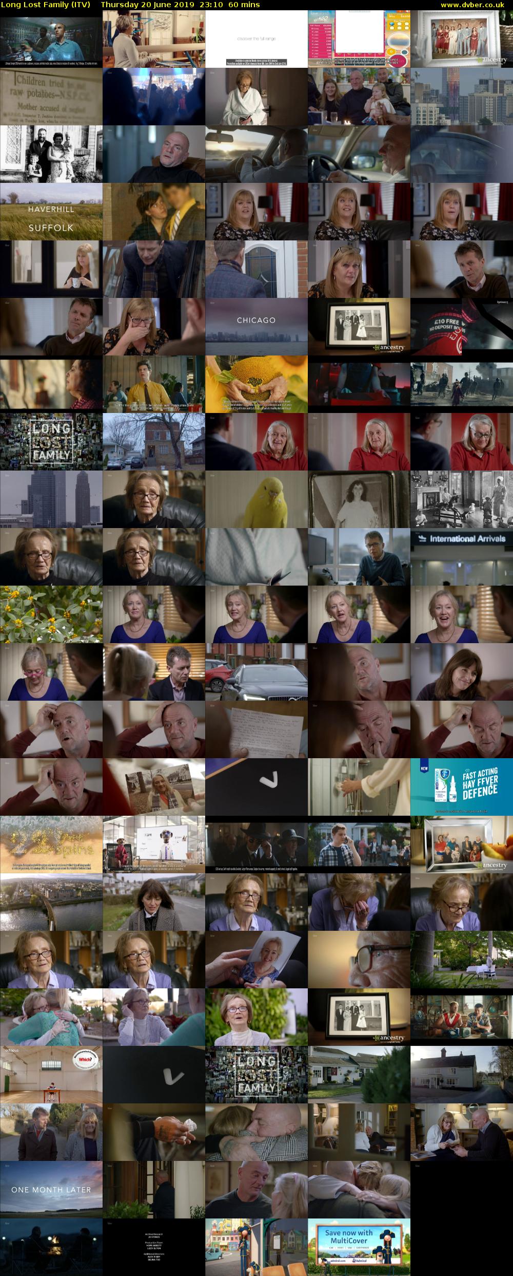 Long Lost Family (ITV) Thursday 20 June 2019 23:10 - 00:10