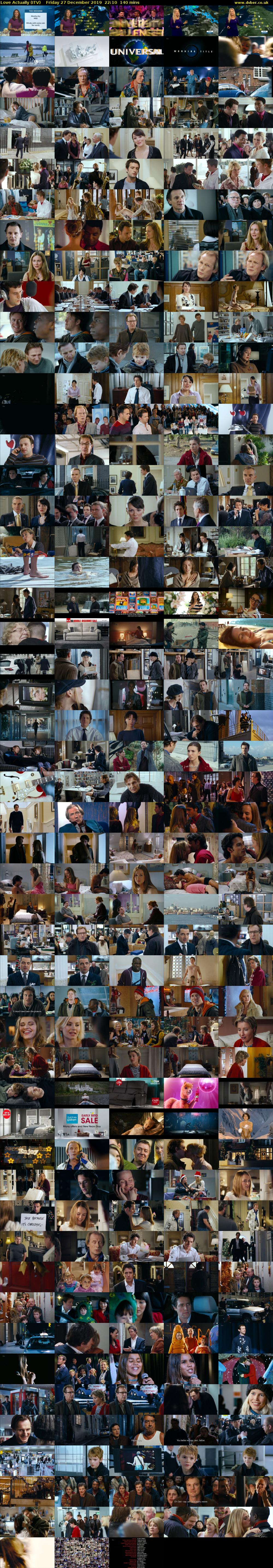 Love Actually (ITV) Friday 27 December 2019 22:10 - 00:30