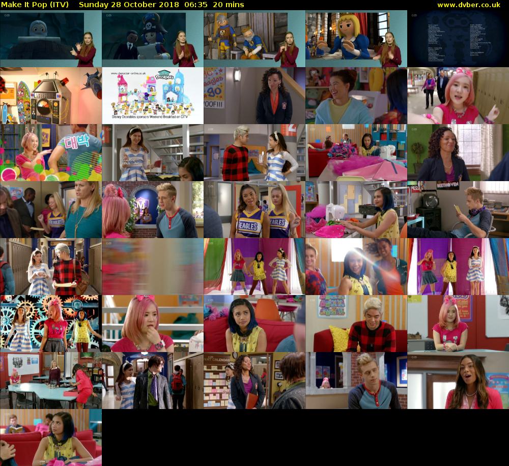 Make It Pop (ITV) Sunday 28 October 2018 06:35 - 06:55