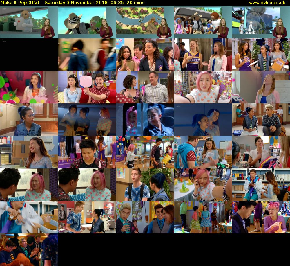 Make It Pop (ITV) Saturday 3 November 2018 06:35 - 06:55
