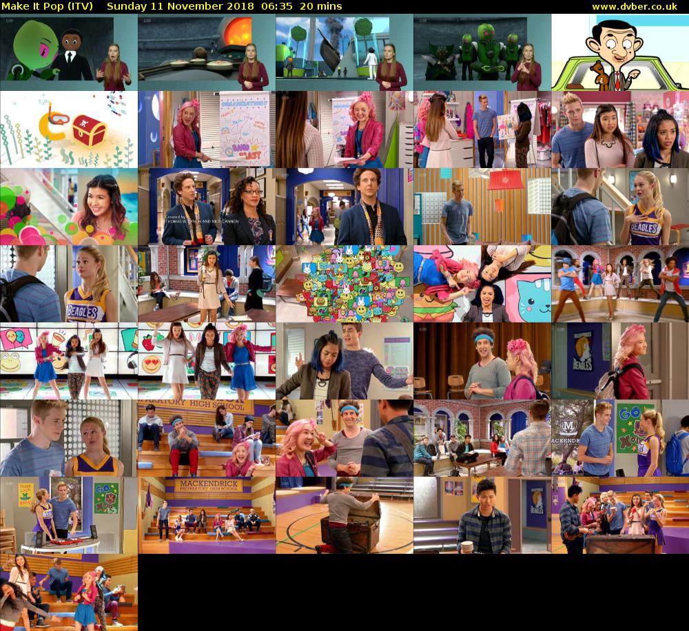 Make It Pop (ITV) Sunday 11 November 2018 06:35 - 06:55