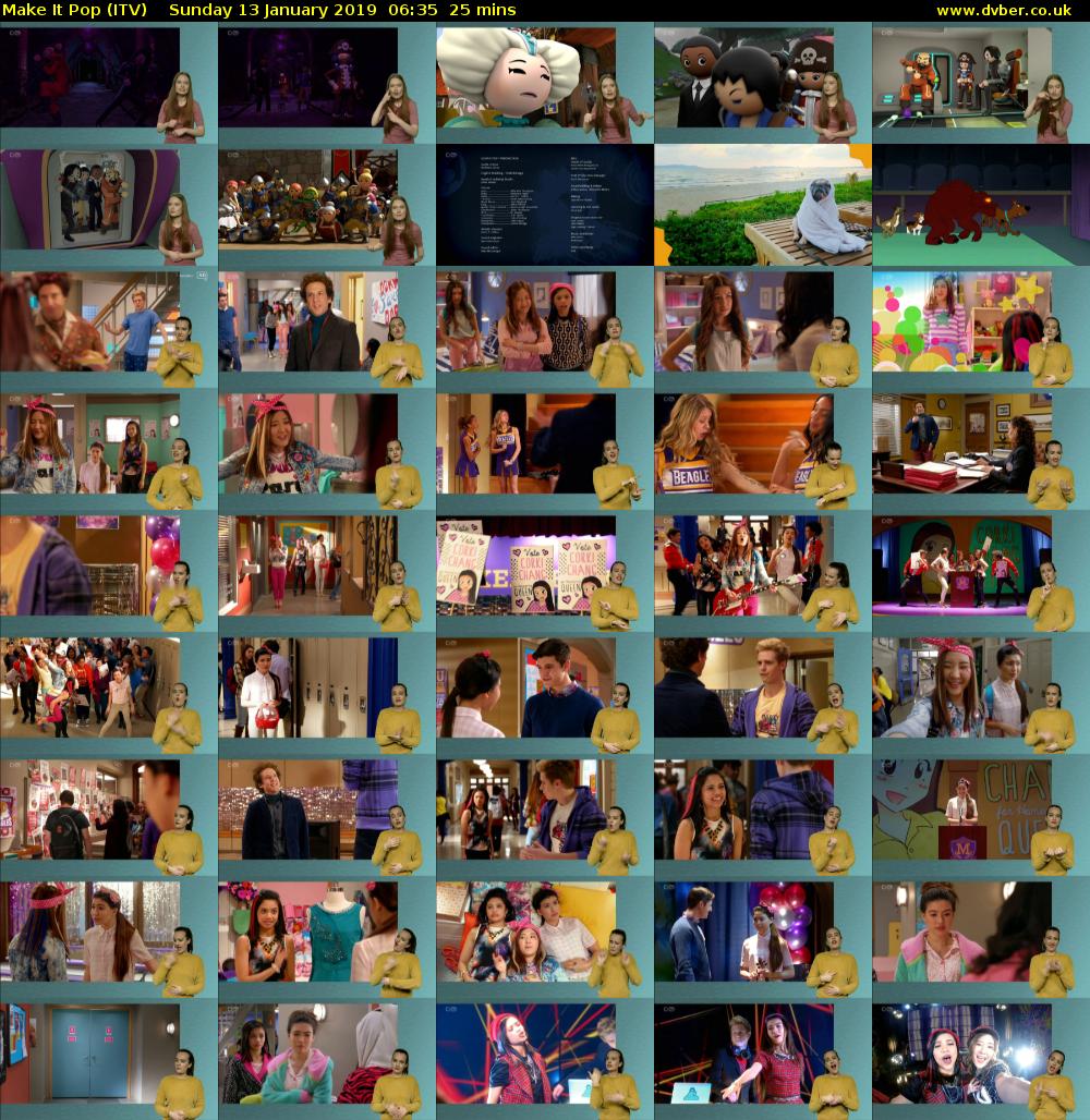 Make It Pop (ITV) Sunday 13 January 2019 06:35 - 07:00