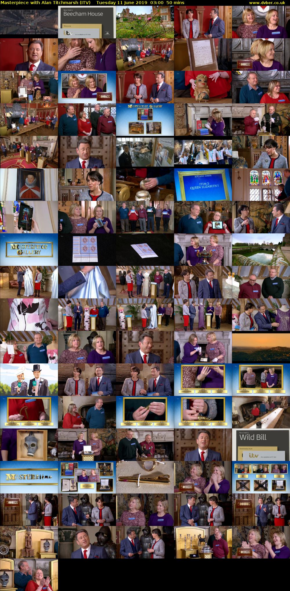 Masterpiece with Alan Titchmarsh (ITV) Tuesday 11 June 2019 03:00 - 03:50