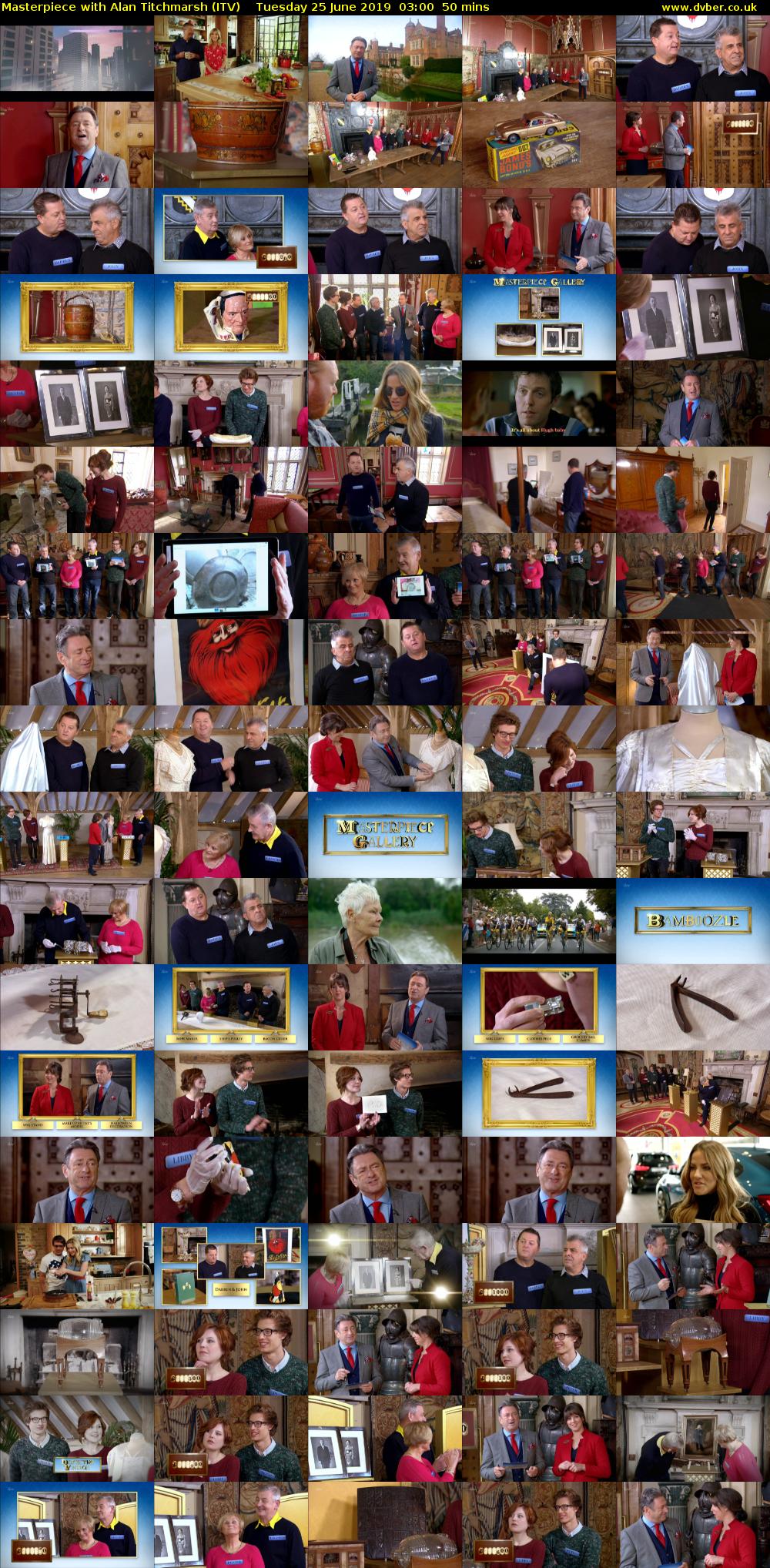 Masterpiece with Alan Titchmarsh (ITV) Tuesday 25 June 2019 03:00 - 03:50