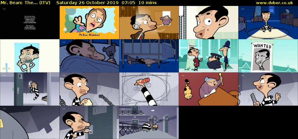 Mr. Bean: The... (ITV) Saturday 26 October 2019 07:05 - 07:15