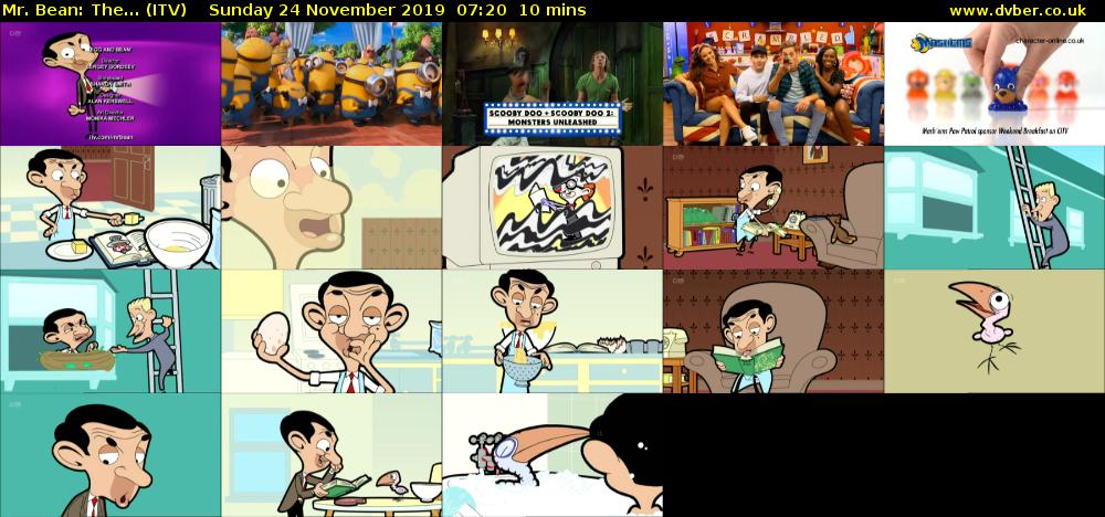 Mr. Bean: The... (ITV) Sunday 24 November 2019 07:20 - 07:30