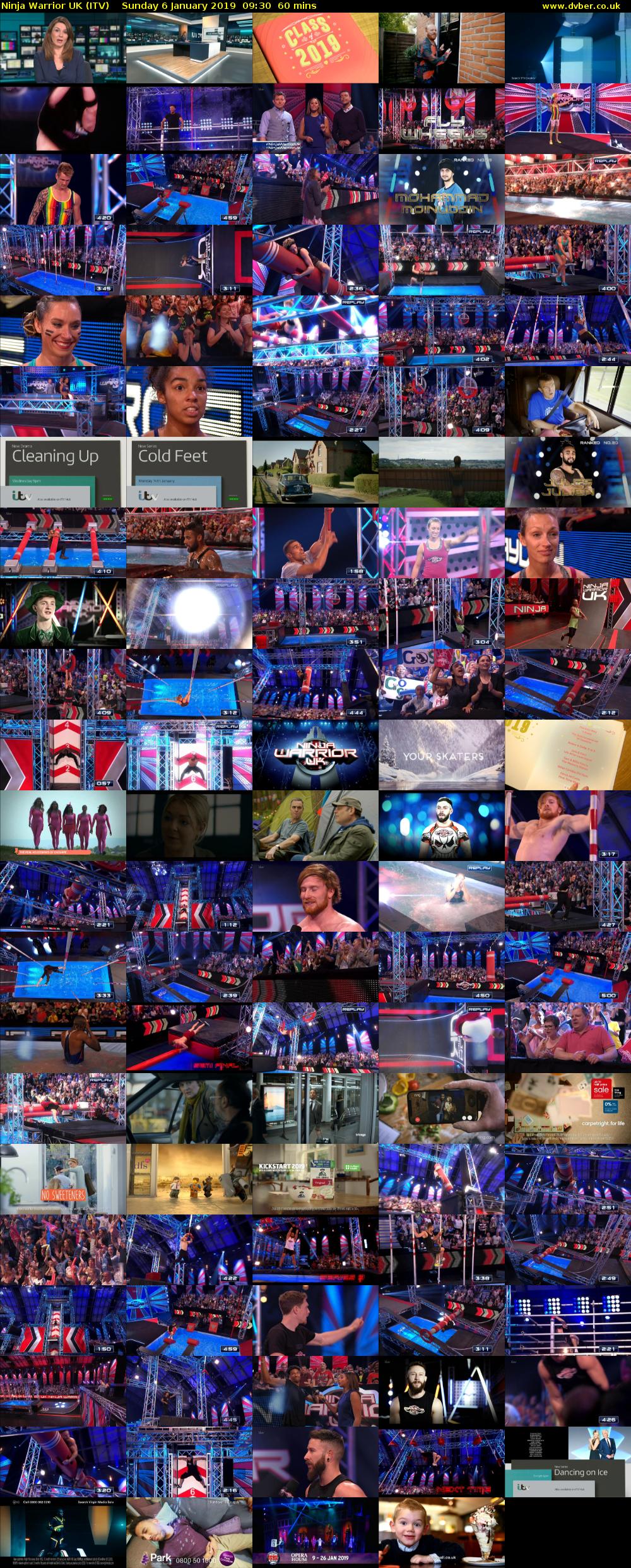 Ninja Warrior UK (ITV) Sunday 6 January 2019 09:30 - 10:30
