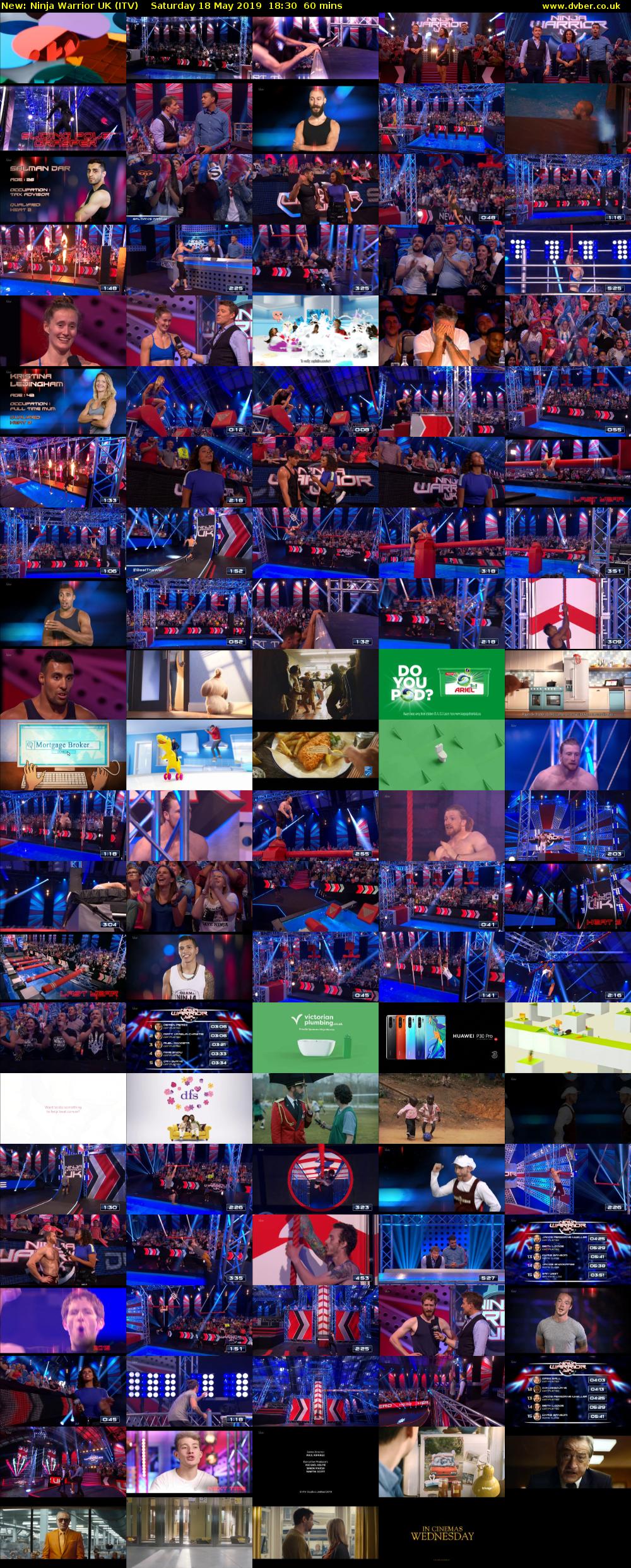 Ninja Warrior UK (ITV) Saturday 18 May 2019 18:30 - 19:30