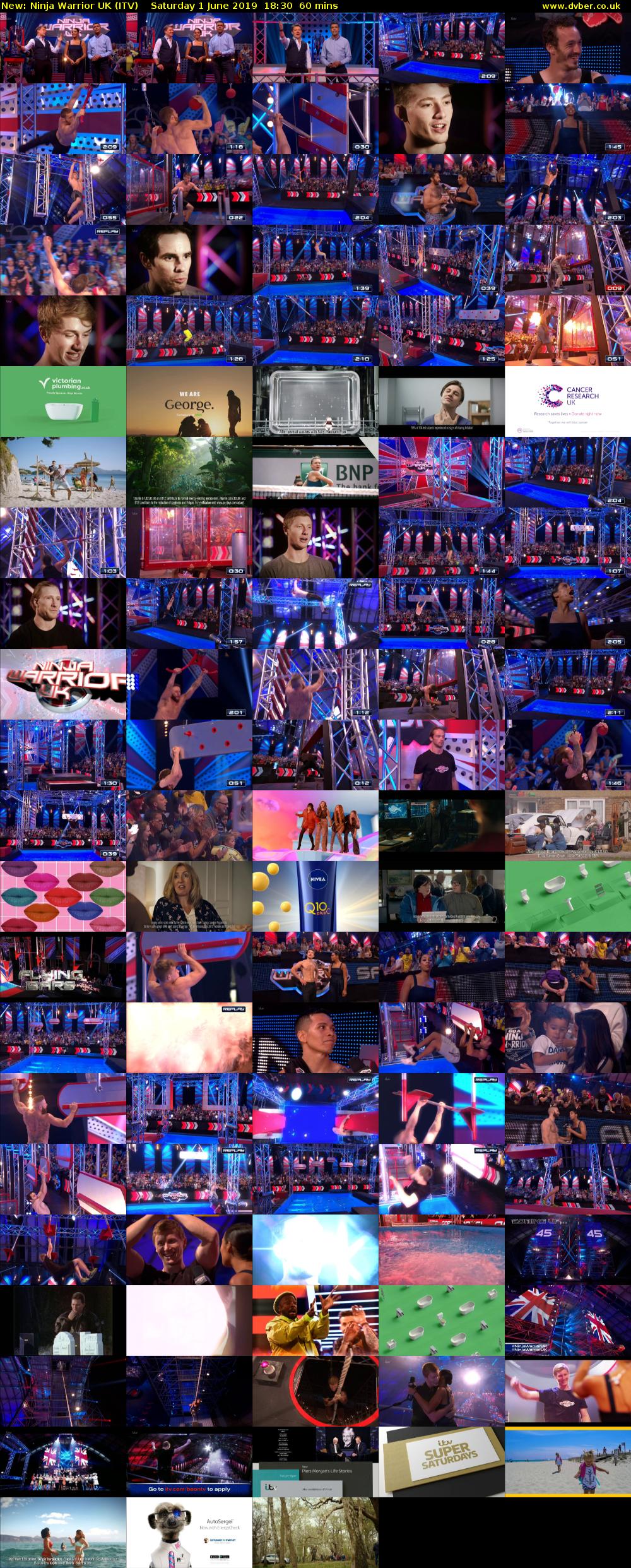 Ninja Warrior UK (ITV) Saturday 1 June 2019 18:30 - 19:30