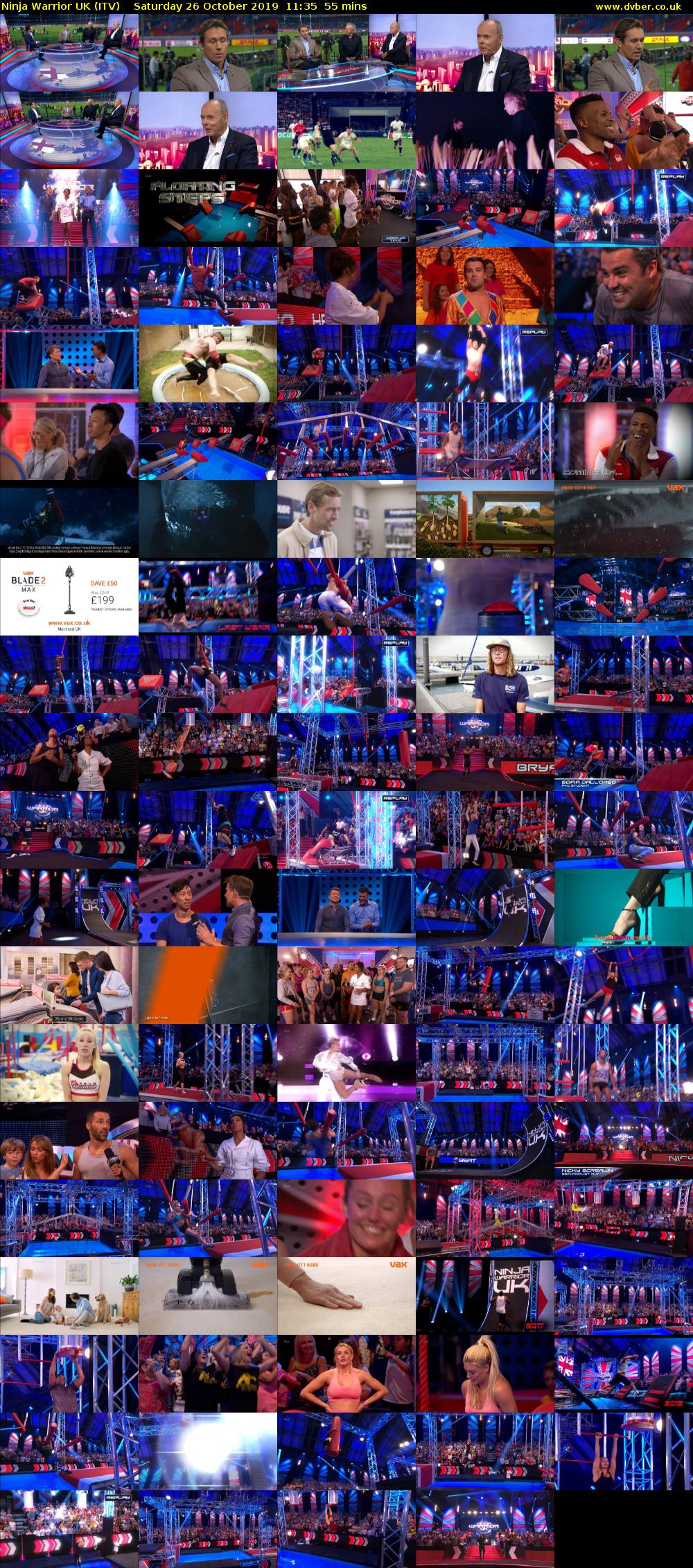 Ninja Warrior UK (ITV) Saturday 26 October 2019 11:35 - 12:30