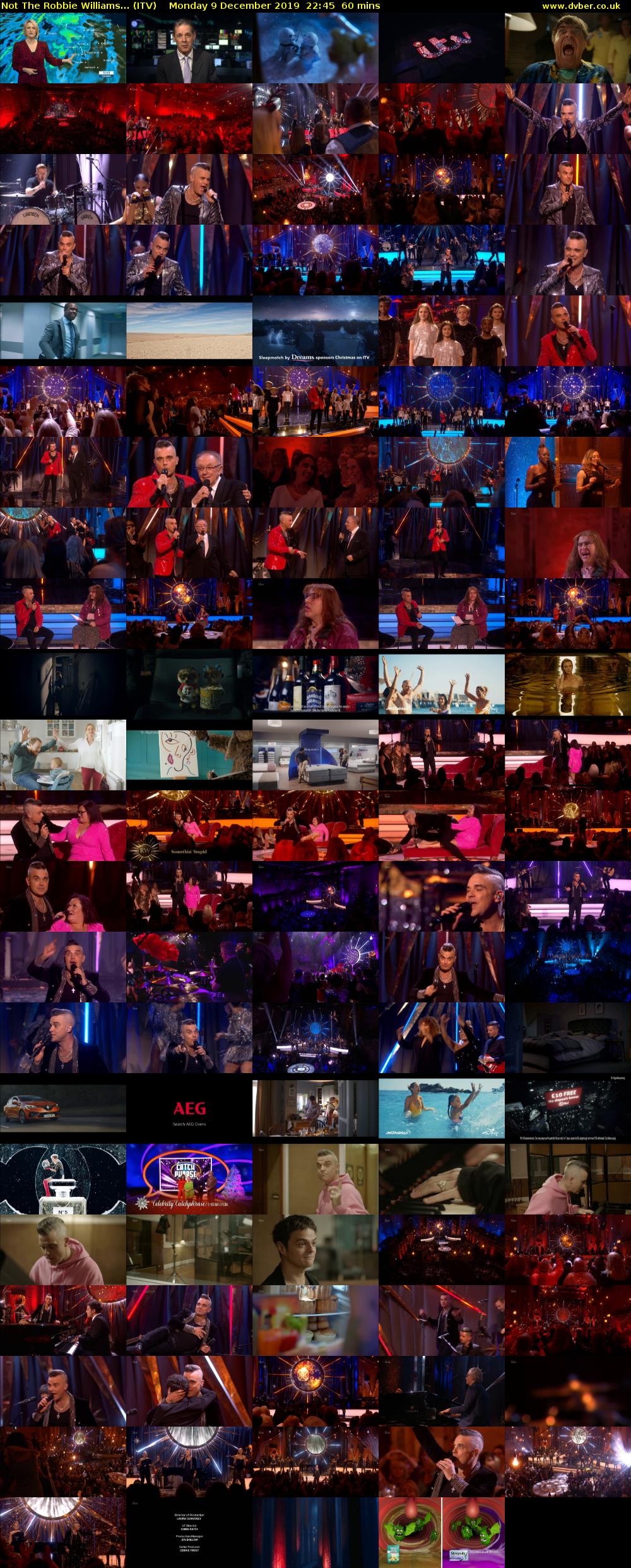 Not The Robbie Williams... (ITV) Monday 9 December 2019 22:45 - 23:45