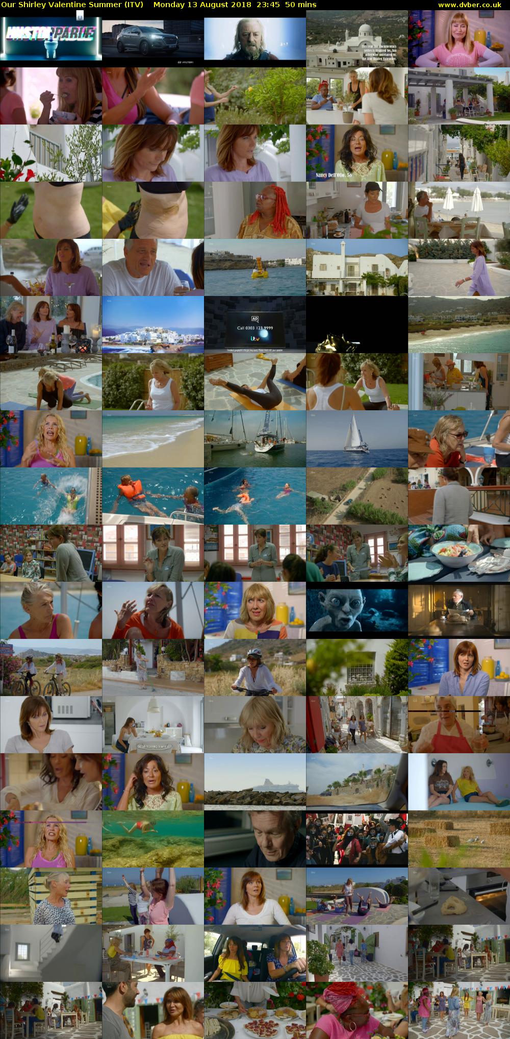 Our Shirley Valentine Summer (ITV) Monday 13 August 2018 23:45 - 00:35