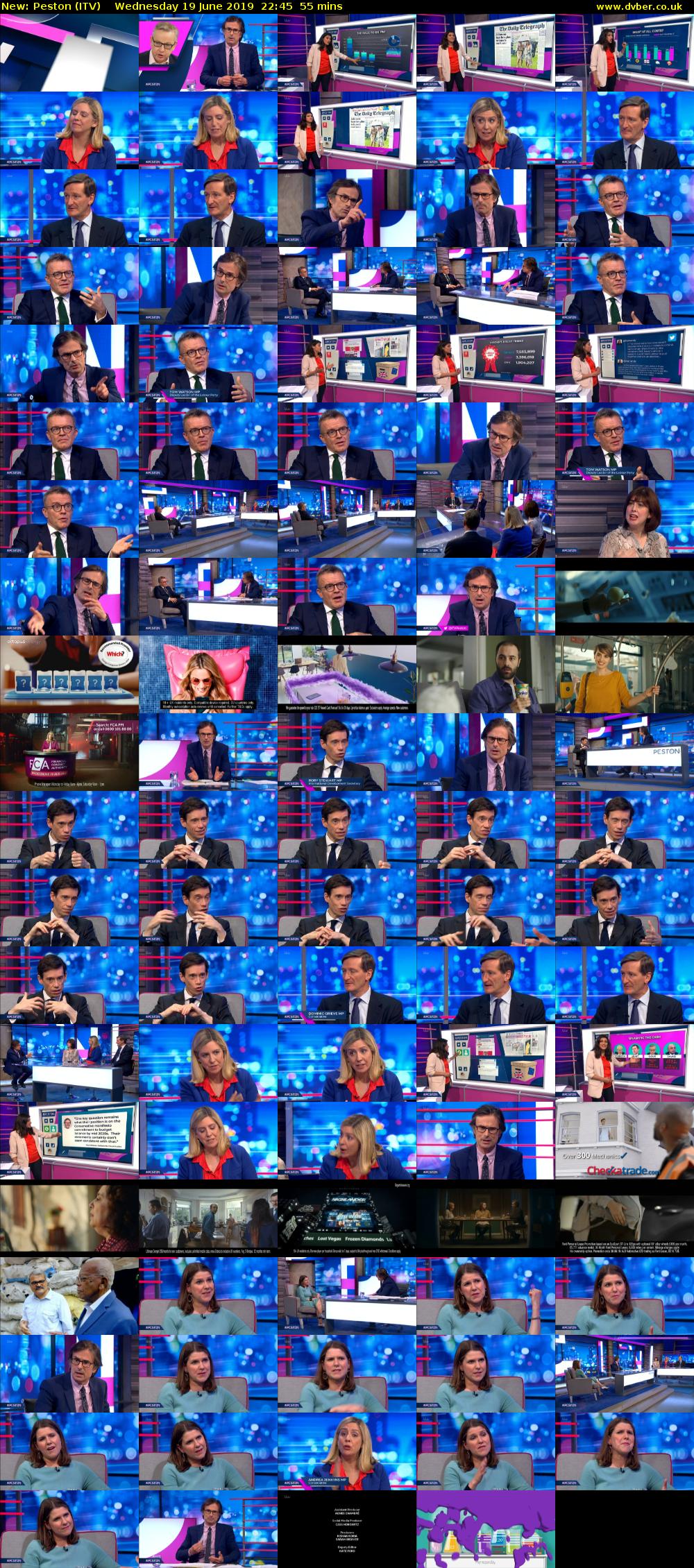 Peston (ITV) Wednesday 19 June 2019 22:45 - 23:40