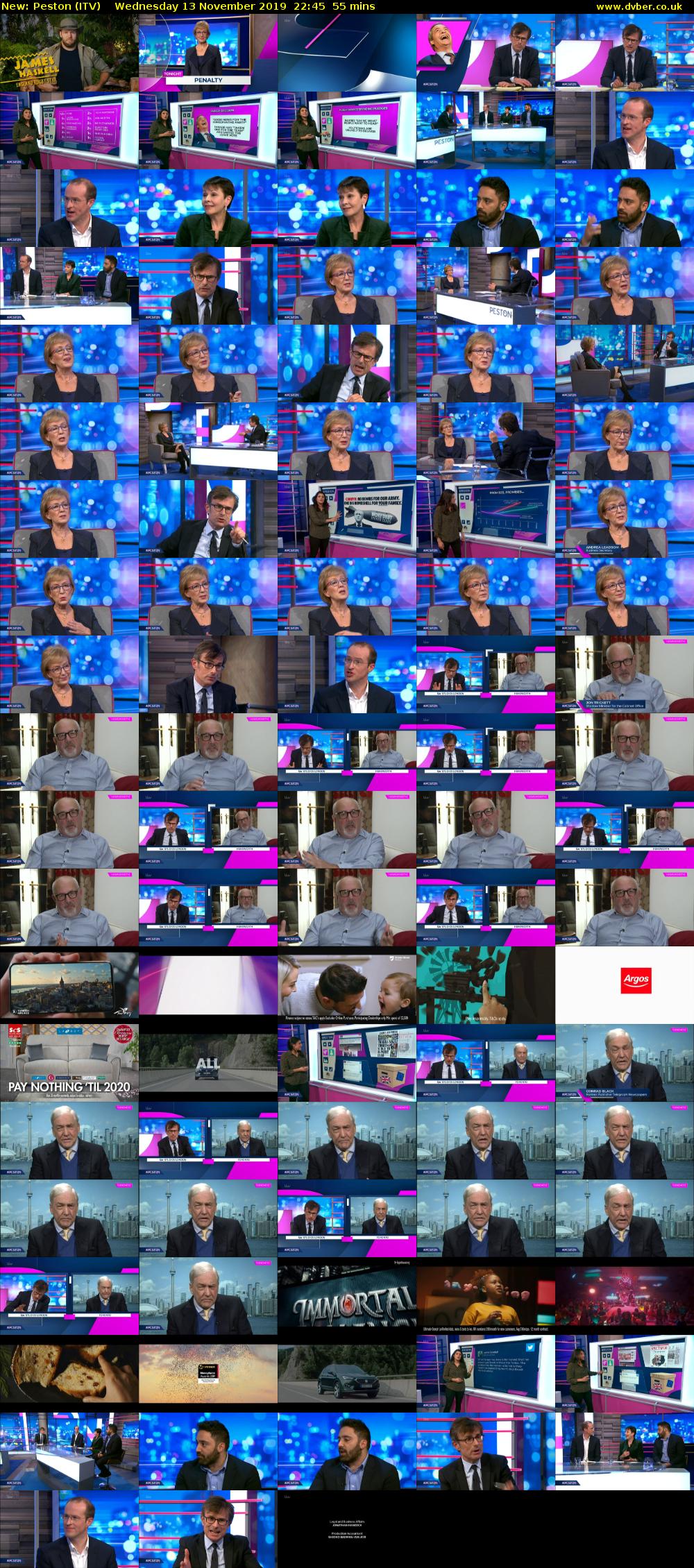 Peston (ITV) Wednesday 13 November 2019 22:45 - 23:40