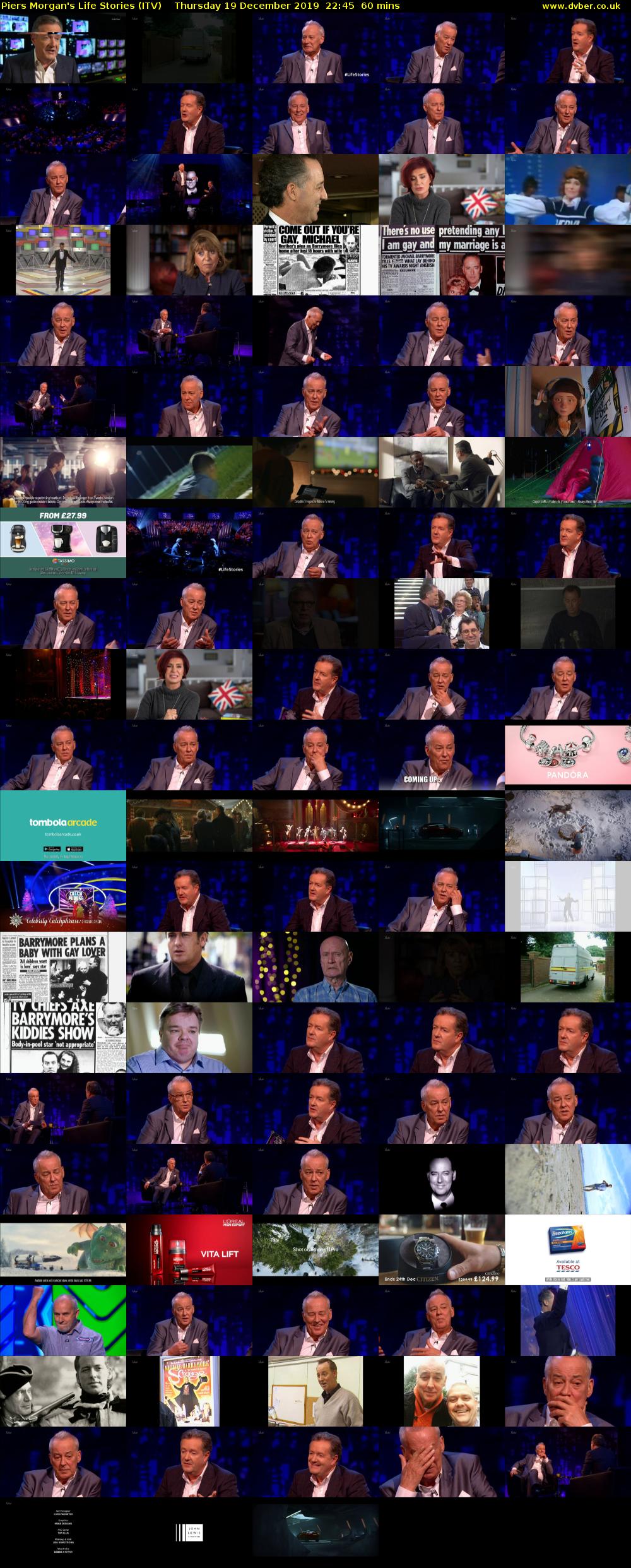 Piers Morgan's Life Stories (ITV) Thursday 19 December 2019 22:45 - 23:45