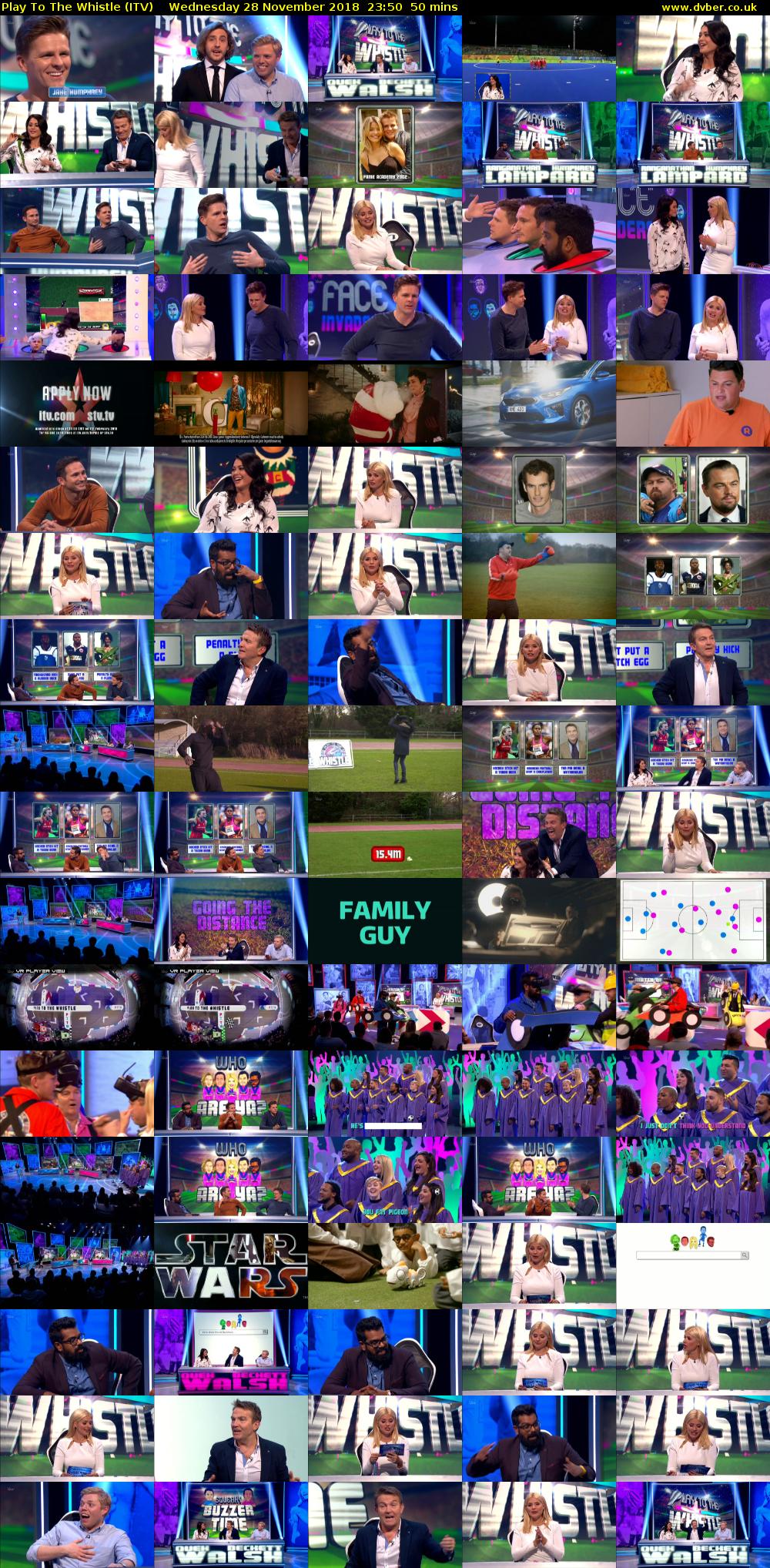 Play To The Whistle (ITV) Wednesday 28 November 2018 23:50 - 00:40