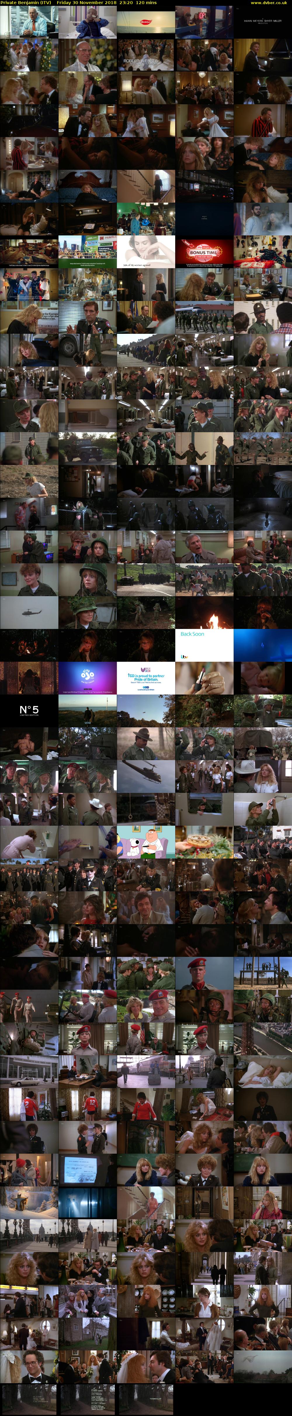 Private Benjamin (ITV) Friday 30 November 2018 23:20 - 01:20