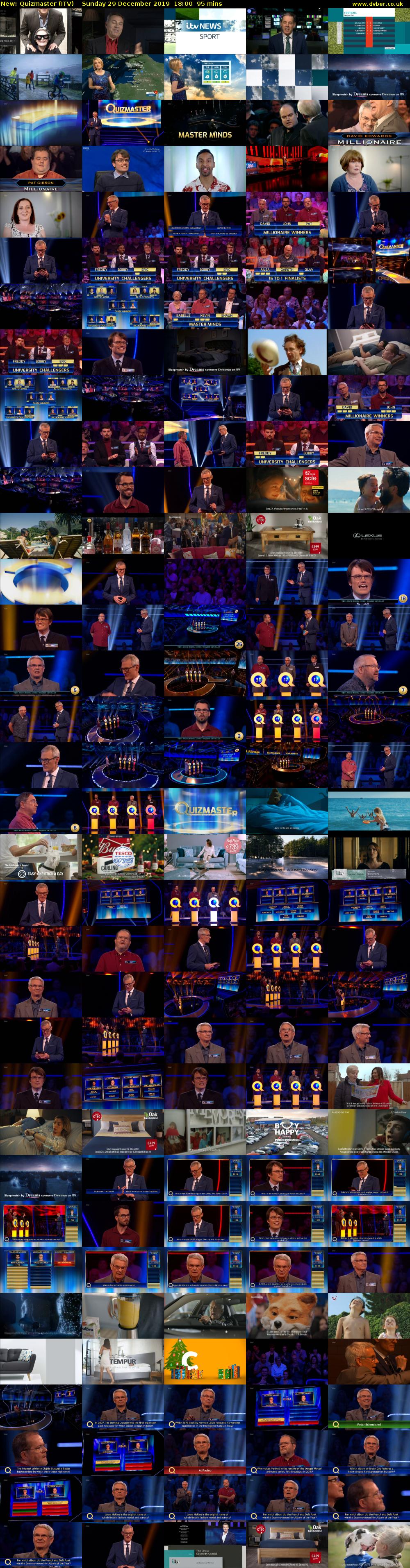 Quizmaster (ITV) Sunday 29 December 2019 18:00 - 19:35