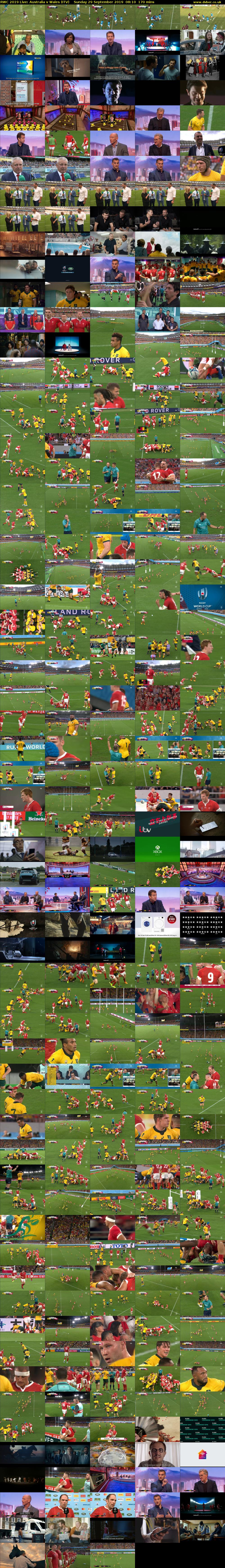 RWC 2019 Live: Australia v Wales (ITV) Sunday 29 September 2019 08:10 - 11:00
