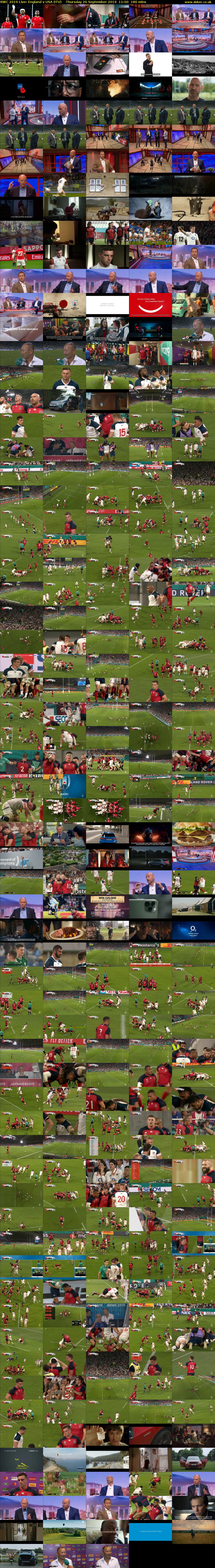 RWC 2019 Live: England v USA (ITV) Thursday 26 September 2019 11:00 - 14:00