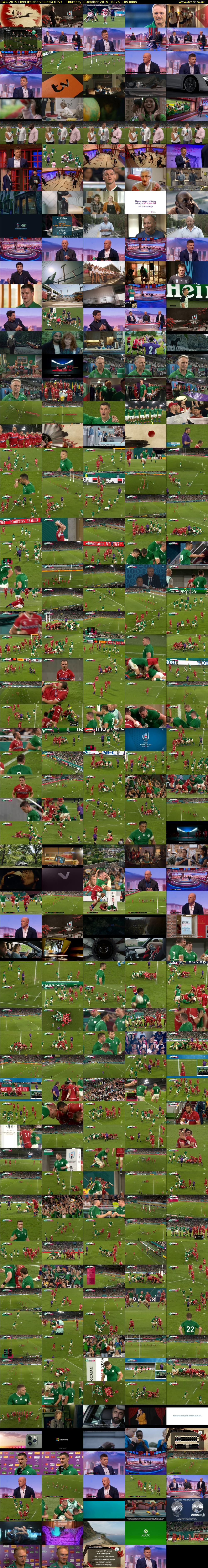 RWC 2019 Live: Ireland v Russia (ITV) Thursday 3 October 2019 10:25 - 13:30