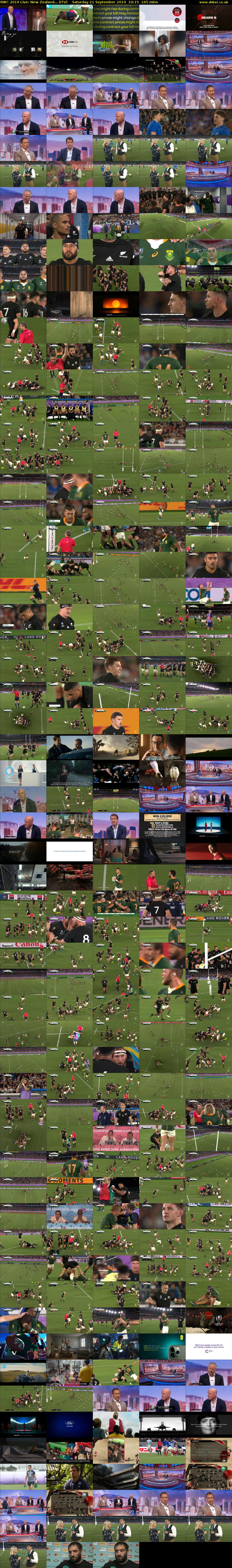 RWC 2019 Live: New Zealand... (ITV) Saturday 21 September 2019 10:15 - 13:00