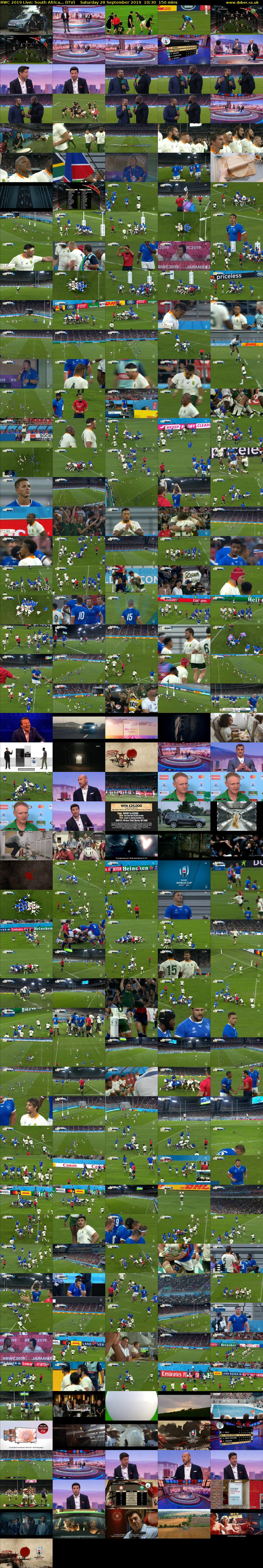 RWC 2019 Live: South Africa... (ITV) Saturday 28 September 2019 10:30 - 13:00