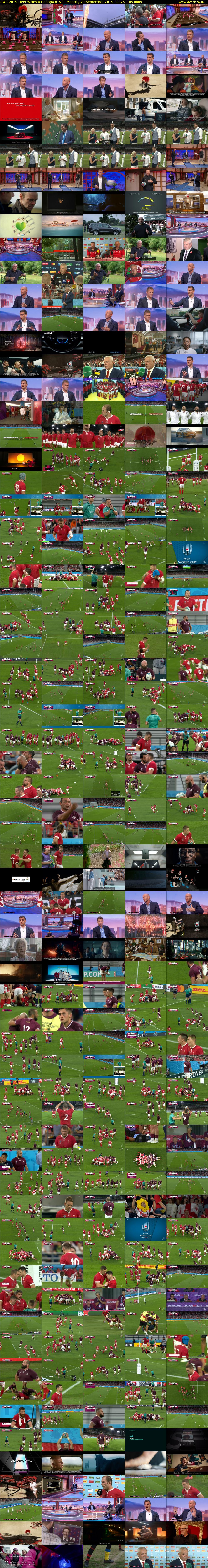 RWC 2019 Live: Wales v Georgia (ITV) Monday 23 September 2019 10:25 - 13:30