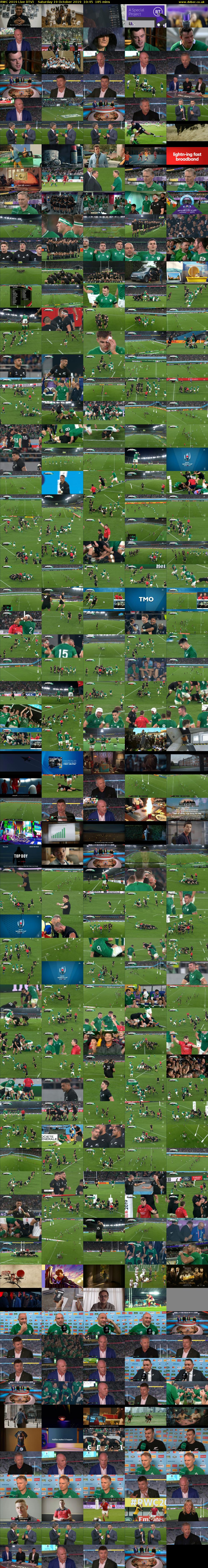 RWC 2019 Live (ITV) Saturday 19 October 2019 10:45 - 13:50