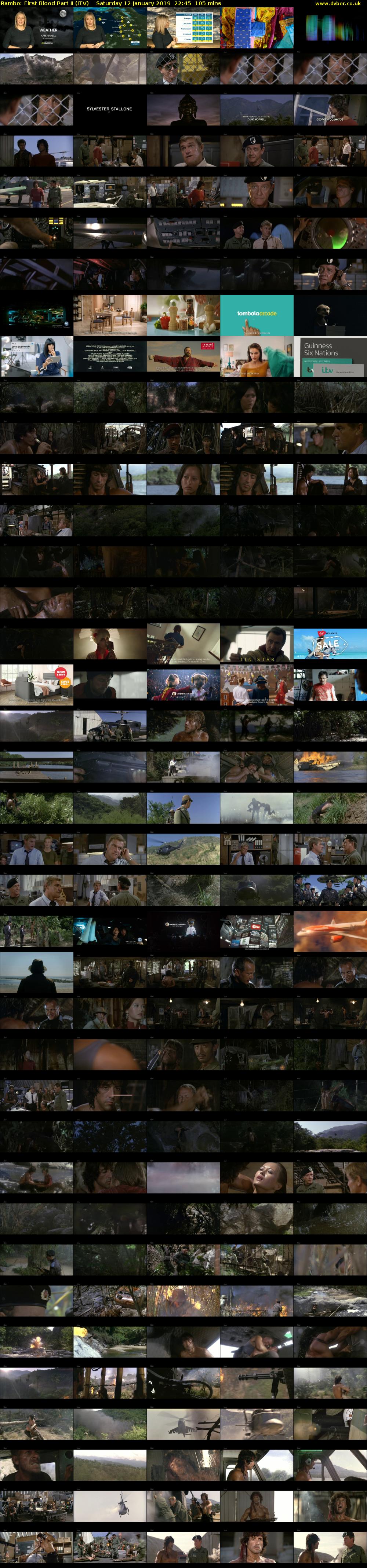 Rambo: First Blood Part II (ITV) Saturday 12 January 2019 22:45 - 00:30