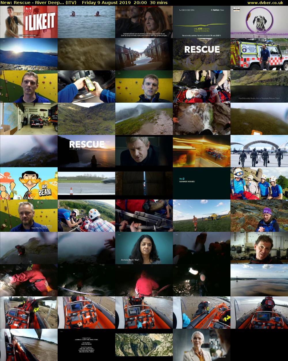 Rescue - River Deep... (ITV) Friday 9 August 2019 20:00 - 20:30
