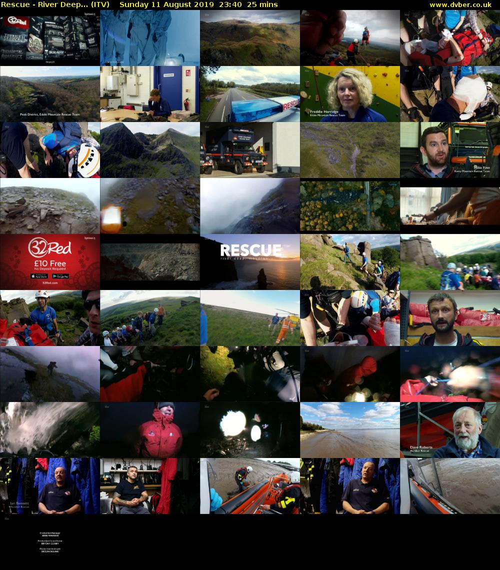Rescue - River Deep... (ITV) Sunday 11 August 2019 23:40 - 00:05