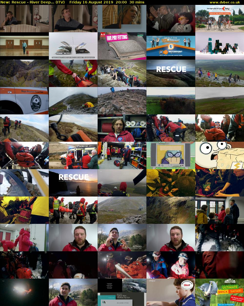 Rescue - River Deep... (ITV) Friday 16 August 2019 20:00 - 20:30