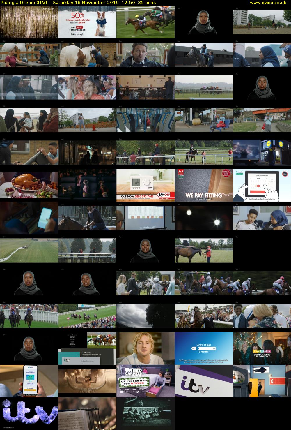 Riding a Dream (ITV) Saturday 16 November 2019 12:50 - 13:25