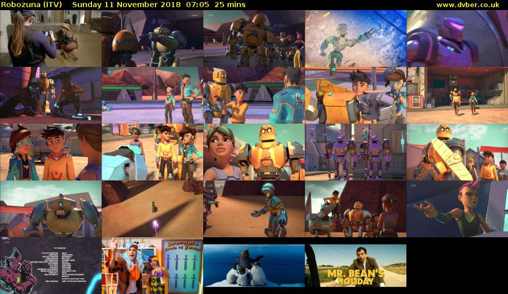 Robozuna (ITV) Sunday 11 November 2018 07:05 - 07:30