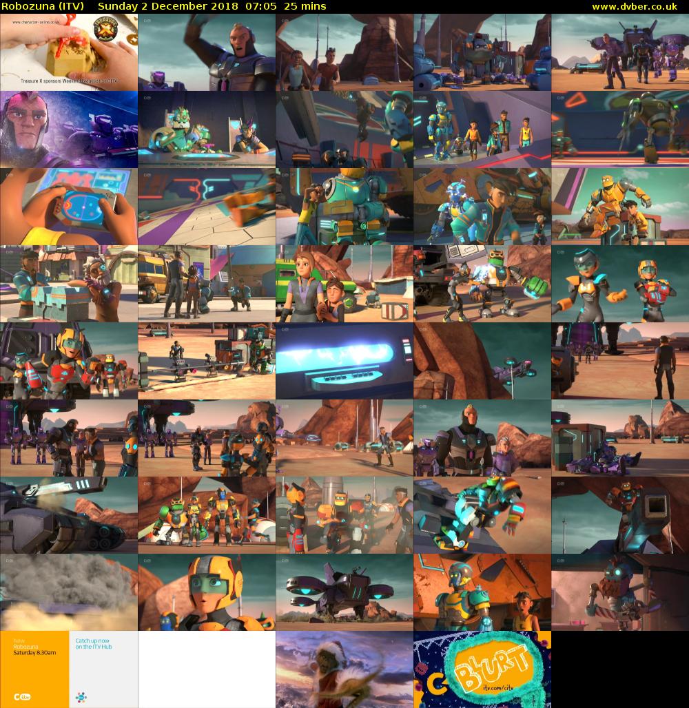 Robozuna (ITV) Sunday 2 December 2018 07:05 - 07:30