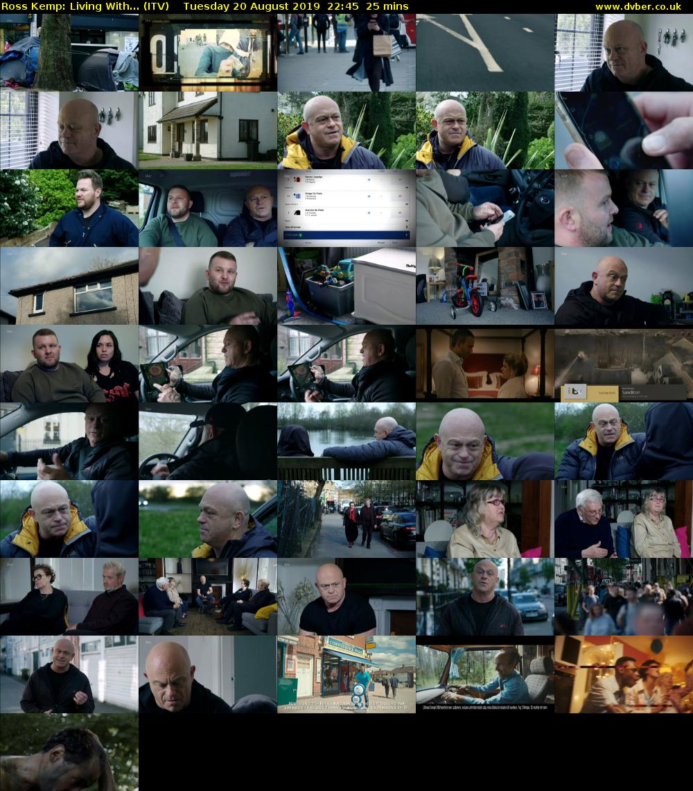 Ross Kemp: Living With... (ITV) Tuesday 20 August 2019 22:45 - 23:10