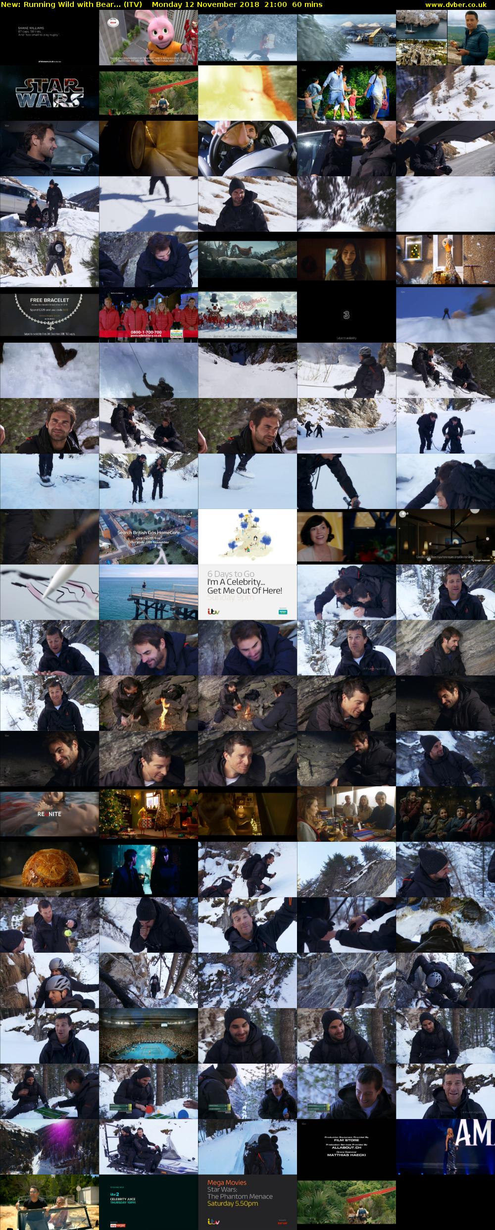 Running Wild with Bear... (ITV) Monday 12 November 2018 21:00 - 22:00