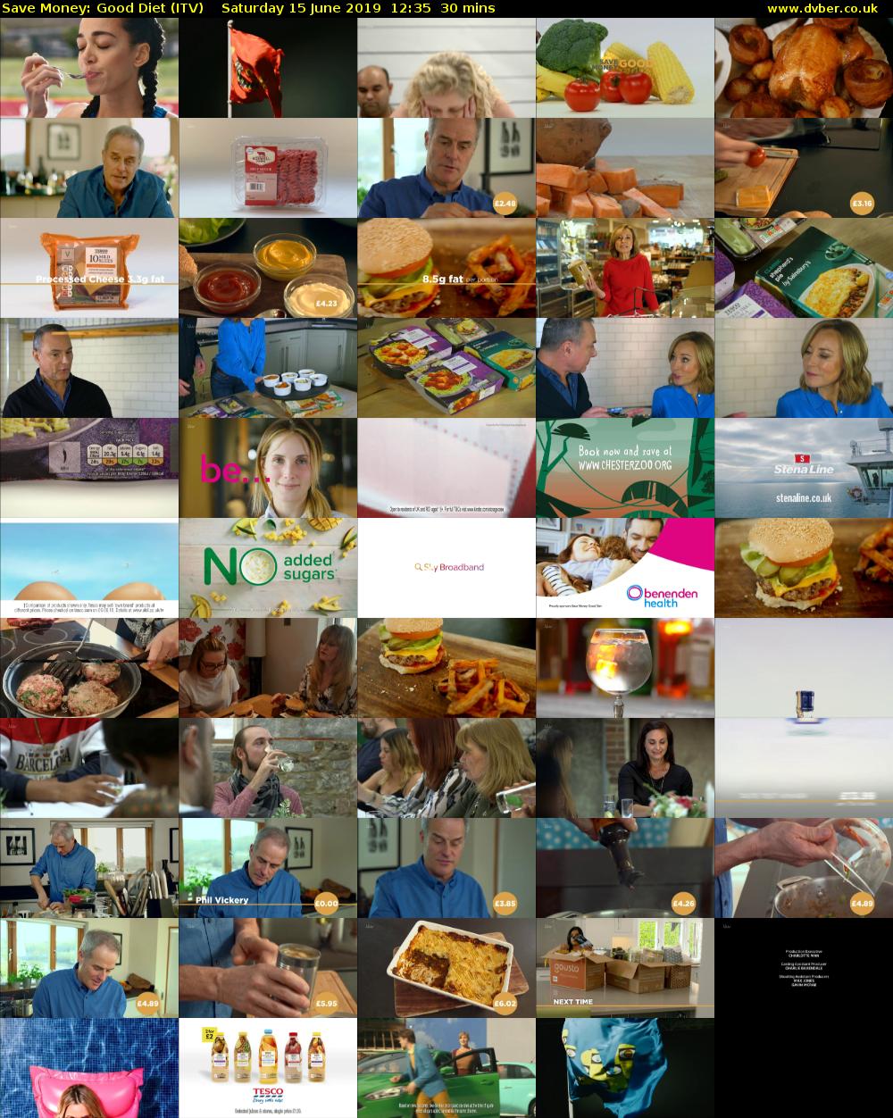 Save Money: Good Diet (ITV) Saturday 15 June 2019 12:35 - 13:05
